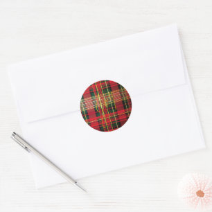 Adesivo Festivo 'Joy' Script Christmas Tartan