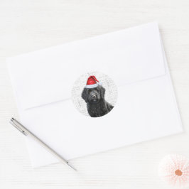 Adesivo Festivo Labradoodle com Arte de Palavra