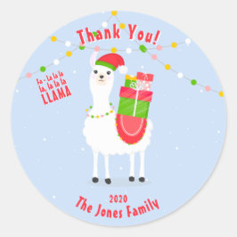 Adesivo Festivo Llama Christmas