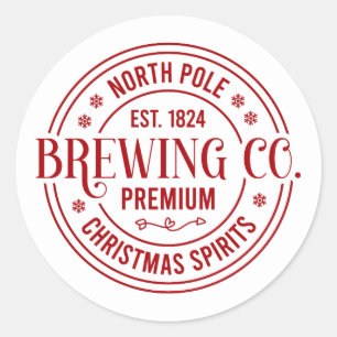 Adesivo Festivo Natal North Pole Brewing Company