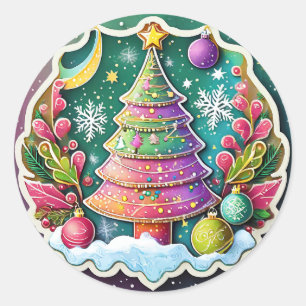 Adesivo Festivo Natal Tree