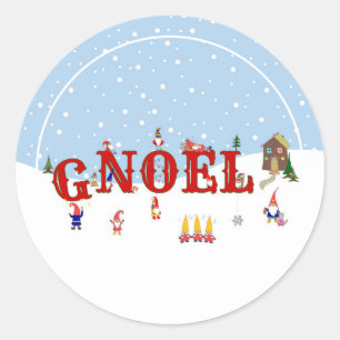 Adesivo Festivo Noel Natal Gnomos Snowy Scenay