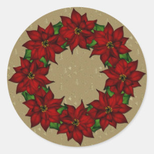 Adesivo Festivo Poinsettia Design