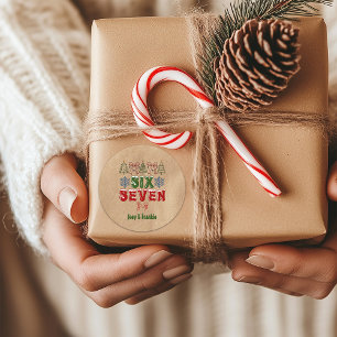 Adesivo Festivo "Seis Sete" 6 7 Natal Kraft
