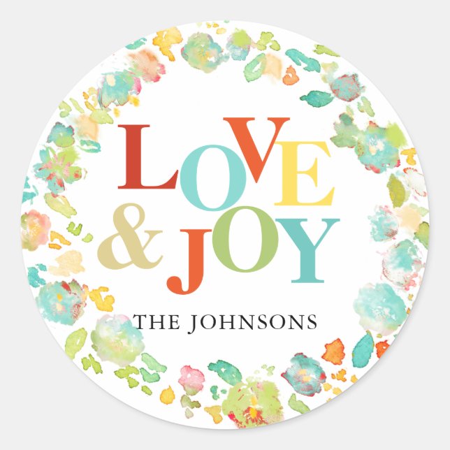 Adesivo Fia de Abstrato de Aquarela PixDezine de Natal (Frente)