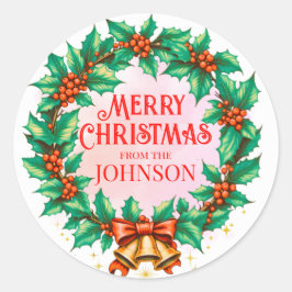 Adesivo Fia de aquarela personalizada Feliz Natal