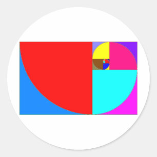 Adesivo fibonacci espiral