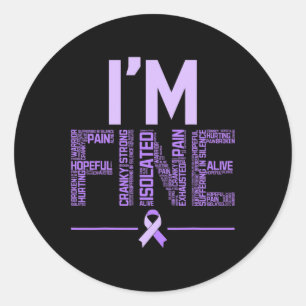 Adesivo Fibromialgia fina Guerreira Fibro-Consciência Puro