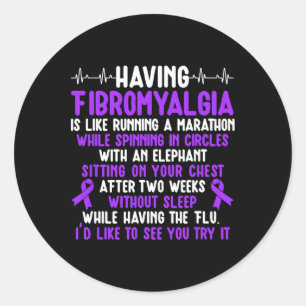 Adesivo Fibromialgia Guerreira Fibromialgia Sensibilização