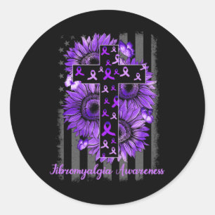 Adesivo Fibromialgia Sensibilização Guerreira Sunflower