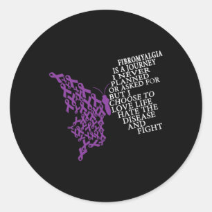 Adesivo Fibromialgia Sensibilização Guerreira Suporte Roxo