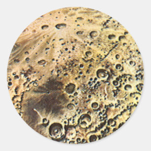 Adesivo Ficção científica retrô, nave espacial sobre a lua