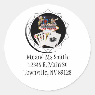 Adesivo Ficha de pôquer preta de boas-vindas