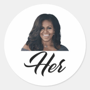 Adesivo Fiddlesticks Camisetas Mulher Michelle Obama - Azu