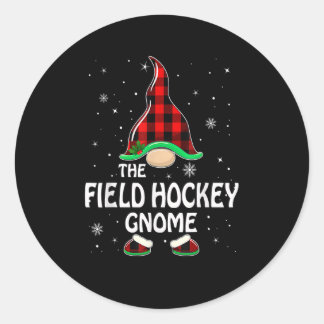 Adesivo Field Hockey Gnome Buffalo Plaid Matching Family C