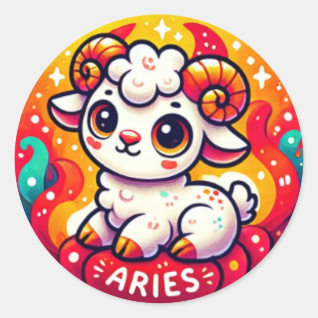 Adesivo Fiery Aries Baby Ram Sticker (Frente)