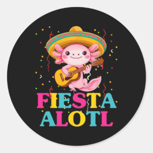 Adesivo Fiesta Alotl Cinco De Mayo Axolotl Com Sombrero A