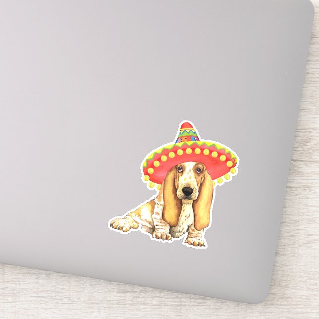 Adesivo Fiesta Basset Hound Vinyl Sticker (Detalhe)