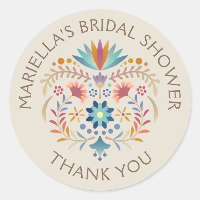 Adesivo Fiesta Boho Birthday Chá Wedding (Frente)