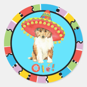 Adesivo Fiesta Collie Classic Round Sticker