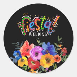 Adesivo Fiesta Colorful Watercolor Floral Wedding Classic