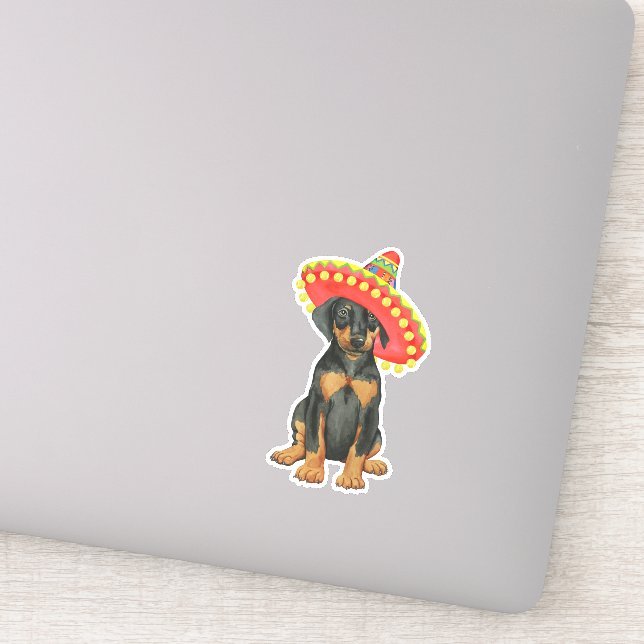 Adesivo Fiesta Doberman Pinscher Vinyl Sticker (Detalhe)