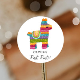 Adesivo Fiesta e Piñata Mexicana Llama Primeiro Aniversári