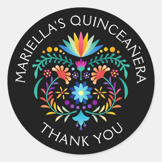 Adesivo Fiesta Floral Birthday Chá Wedding (Frente)