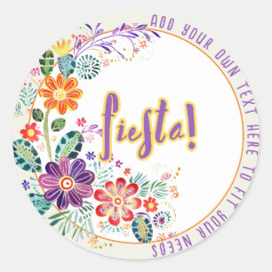 Adesivo FIESTA Folkart Flores Personalizado