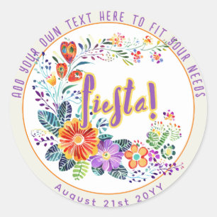 Adesivo FIESTA Folkart Flores Personalizado