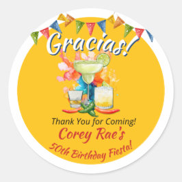 Adesivo Fiesta "Gracias" 50th Birthday Thank You Custom