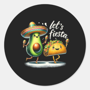 Adesivo Fiesta Squad Avocado Tacos Vamos Fiesta Funny Cinc