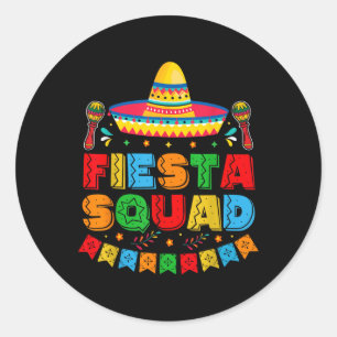 Adesivo Fiesta Squad Cinco De Mayo Mexicano Taco Guitar Ci