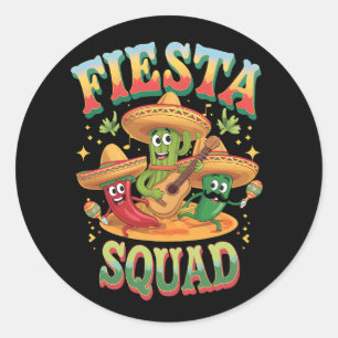 Adesivo Fiesta Squad Engraçado Cinco De Mayo Partido Mexic