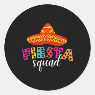 Adesivo Fiesta Squad Engraçado Cinco De Mayo Sombrero Mulh