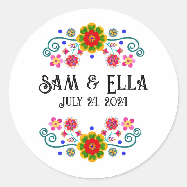 Adesivo Fiesta Wedding Stickers - Personalizar para o seu  (Frente)