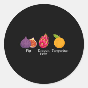 Adesivo Fig Dragon Fruta Tangerina Fruta Sutil Anti Trump