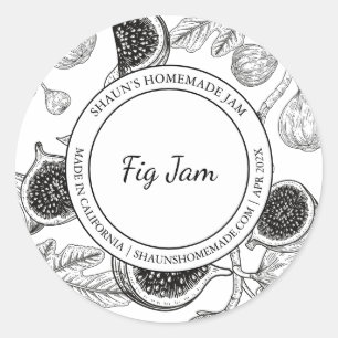 Adesivo Fig Jam Sketch Rótulo moderno