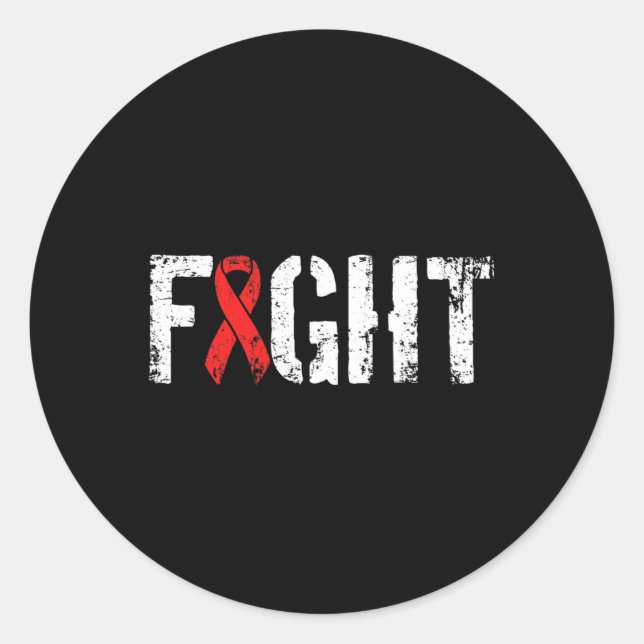 Adesivo Fight Blood Cancer- Military-style Red Awareness R (Frente)