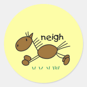 Adesivo Figura camiseta e presentes da vara do cavalo