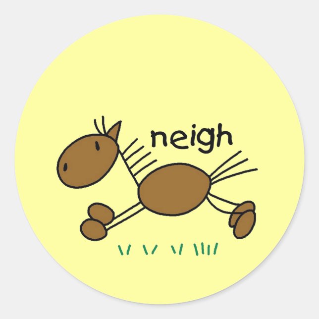 Adesivo Figura camiseta e presentes da vara do cavalo (Frente)