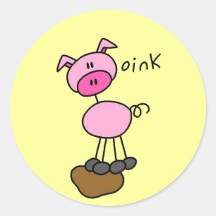 Adesivo Figura camiseta e presentes da vara do porco