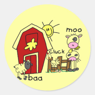 Adesivo Figura camiseta e presentes da vara dos animais de