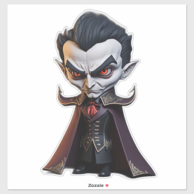 Adesivo Figura da Caricatura do Vampiro Drácula (Folha)