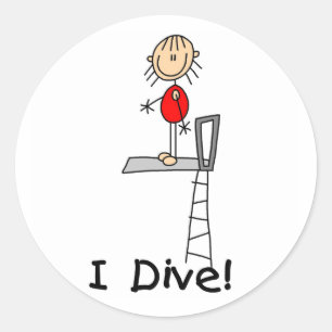 Adesivo Figura da vara eu mergulho camiseta e presentes