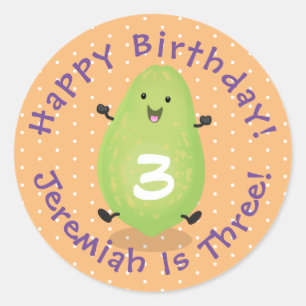 Adesivo Figura de desenho animado da pata de papaya kawaii