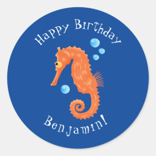 Adesivo Figura de desenho animado das bolhas de laranja-ac