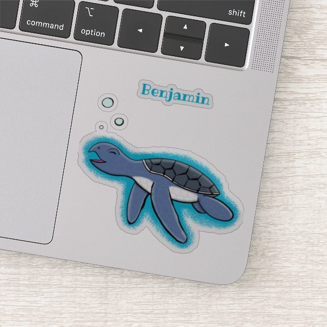 Adesivo Figura de desenho animado de tartaruga-do-mar (Detalhe)