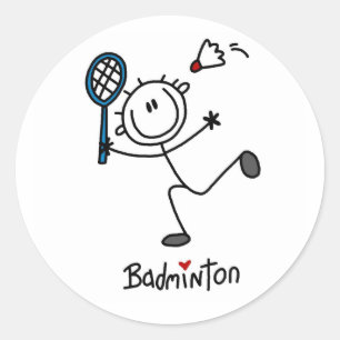 Adesivo Figura de Homem Básico de Badminton