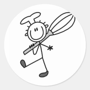 Adesivo Figura de Palito Chef com Batedeira